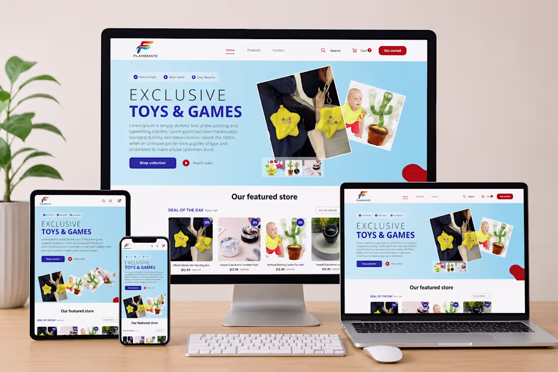 Cover image for Toys & Games E-commerce Landing