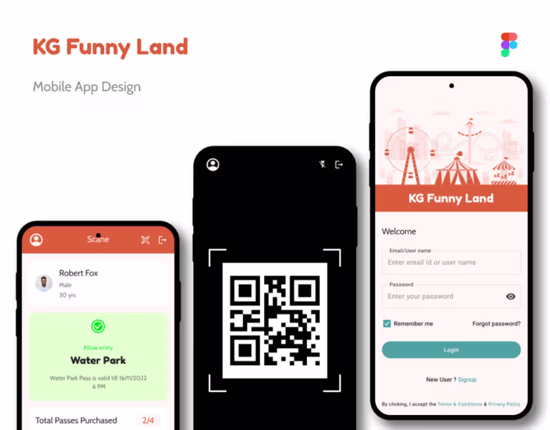Cover image for Amusement Park Mobile App Design (Figma)