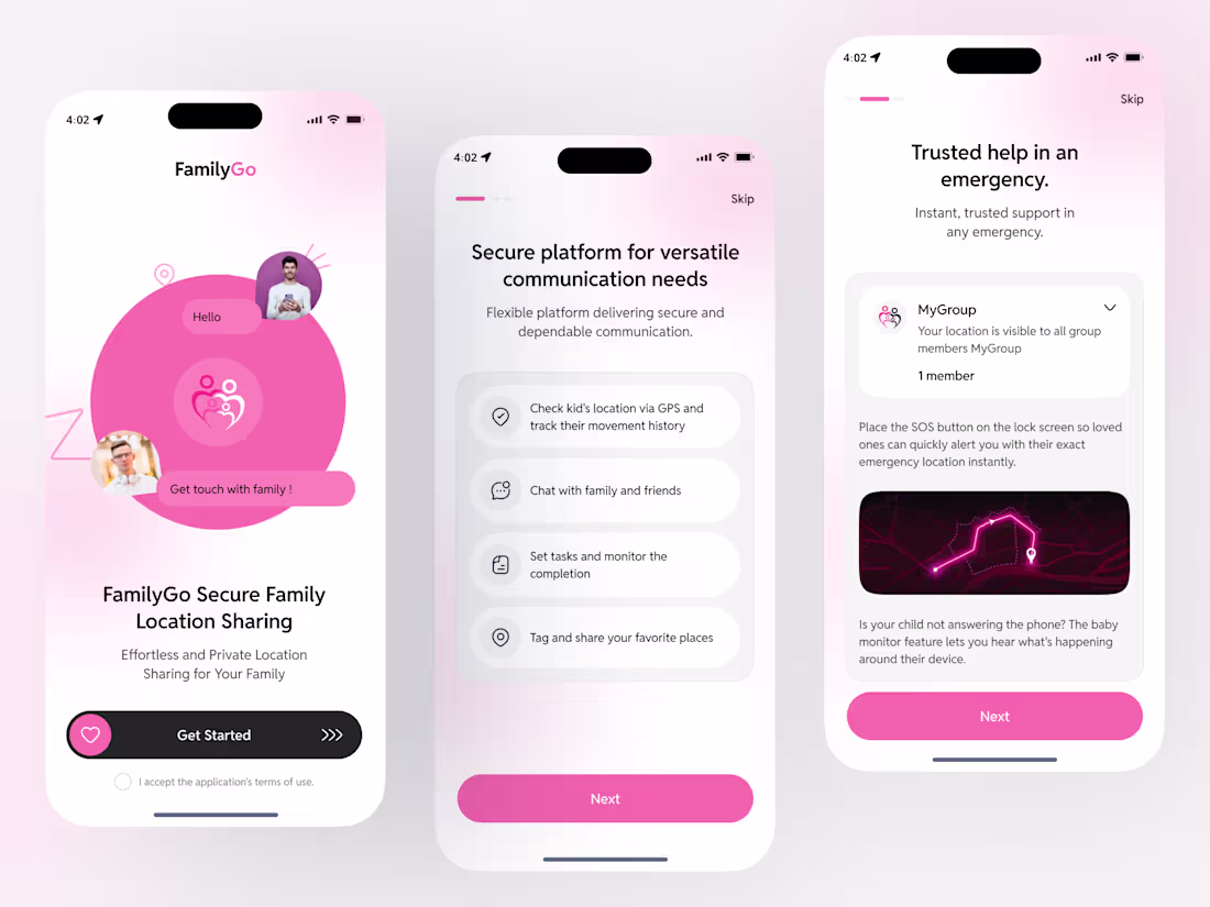 Cover image for Stay Connected: FamilyGo Onboarding Screens