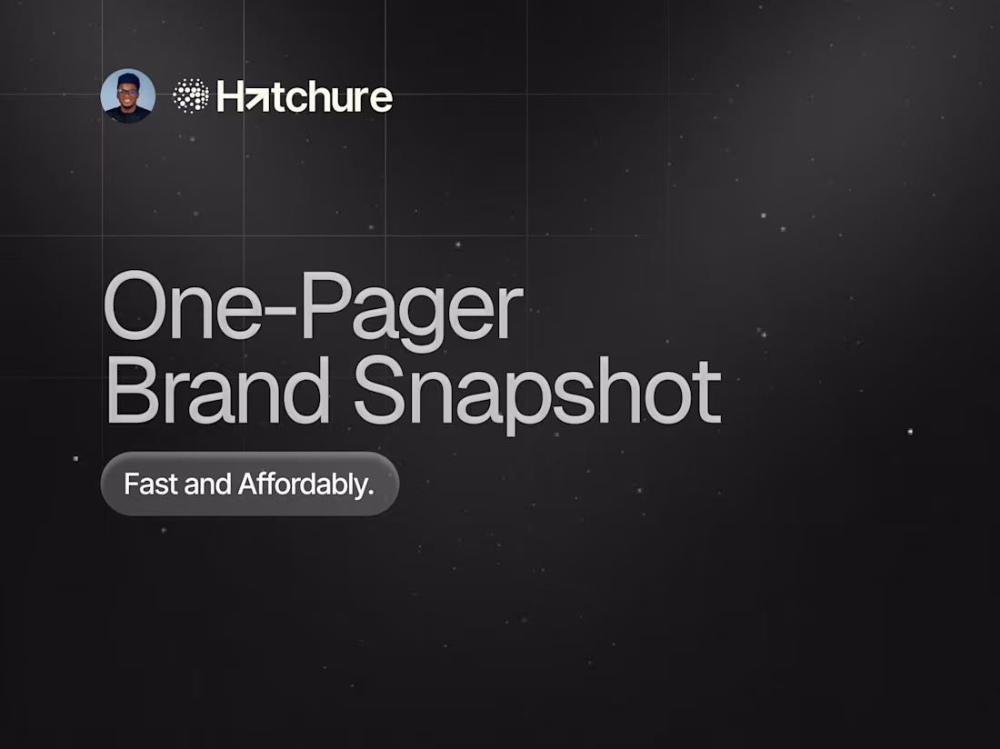 Cover image for One-Pager Brand Snapshot