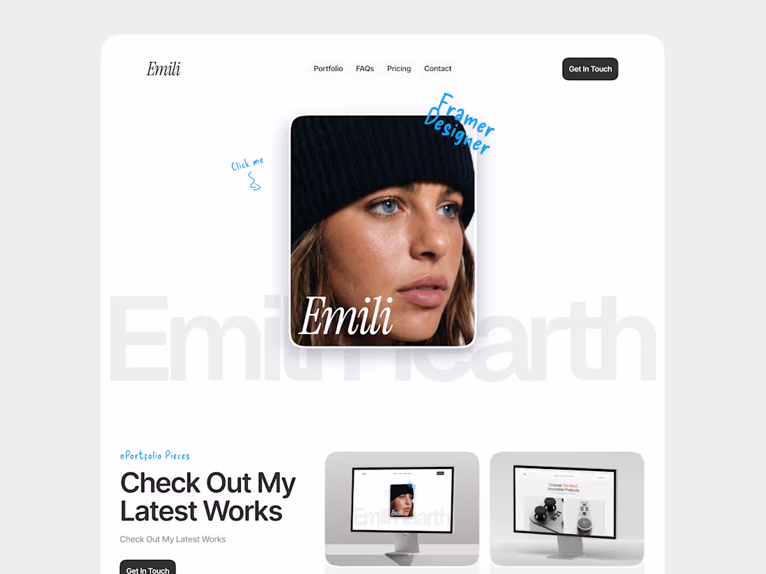 Cover image for Framer Portfolio Template┃Sketch