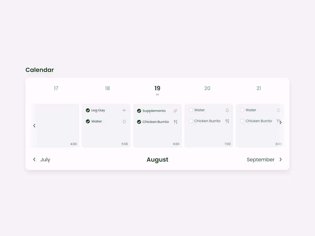 Cover image for 🔆 Minimal Calendar - Habit Tracking
