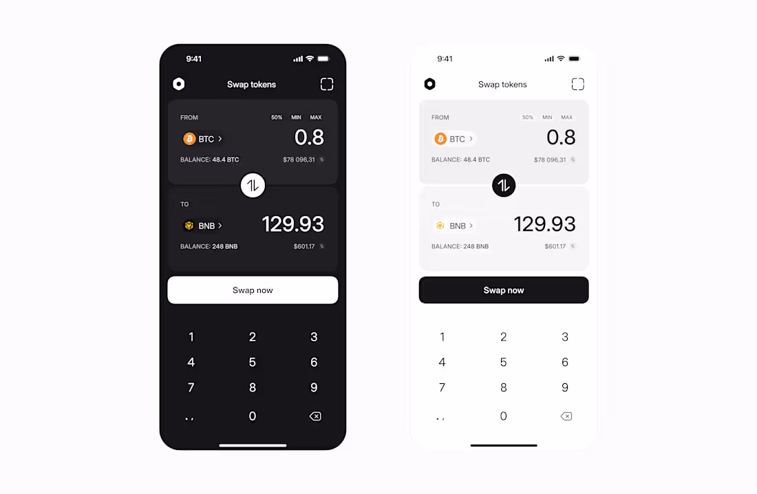 Cover image for dApp design / Swap tokens