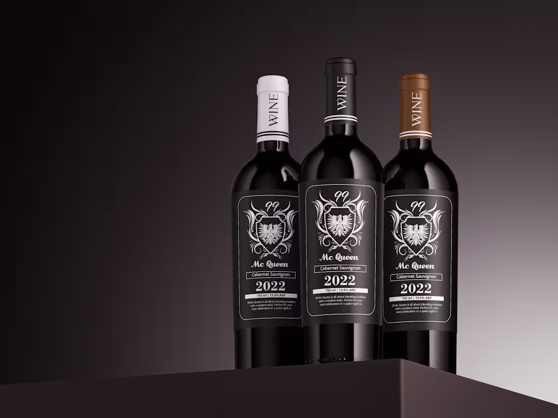 Cover image for Wine Label Design and Branding for 99-McQueen 