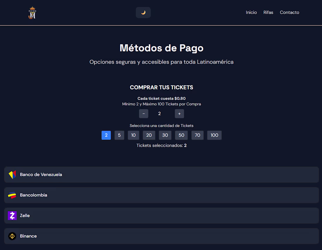 Cover image for Developed a full-stack raffle system