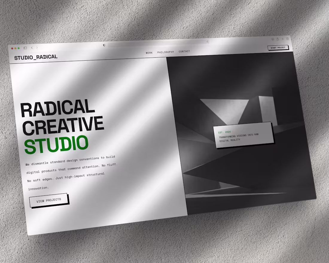 Cover image for Innovative Digital Identity Design with Swiss-Brutalist Appeal