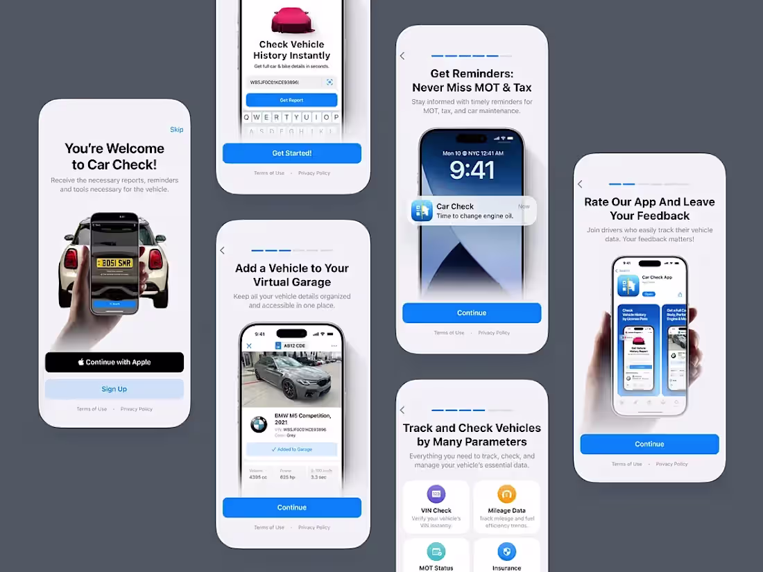 Cover image for Car Check App Onboarding