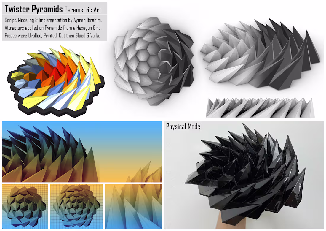 Cover image for Twist Pyramids 3D Art