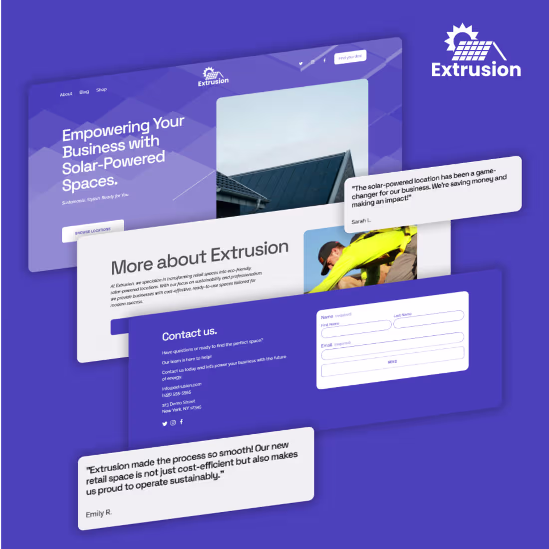 Cover image for Extrusion | Squarespace Website Design
