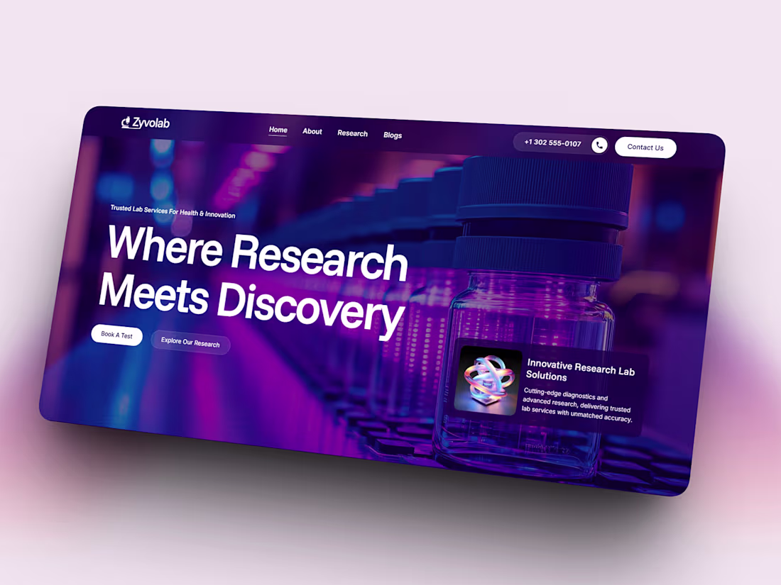 Cover image for Zyvolab Framer Template for Laboratory