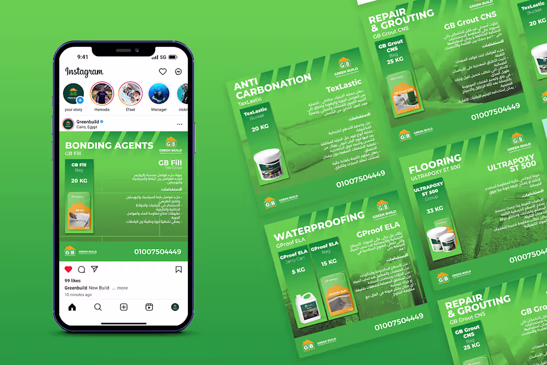Cover image for Green Build — Social Media Design