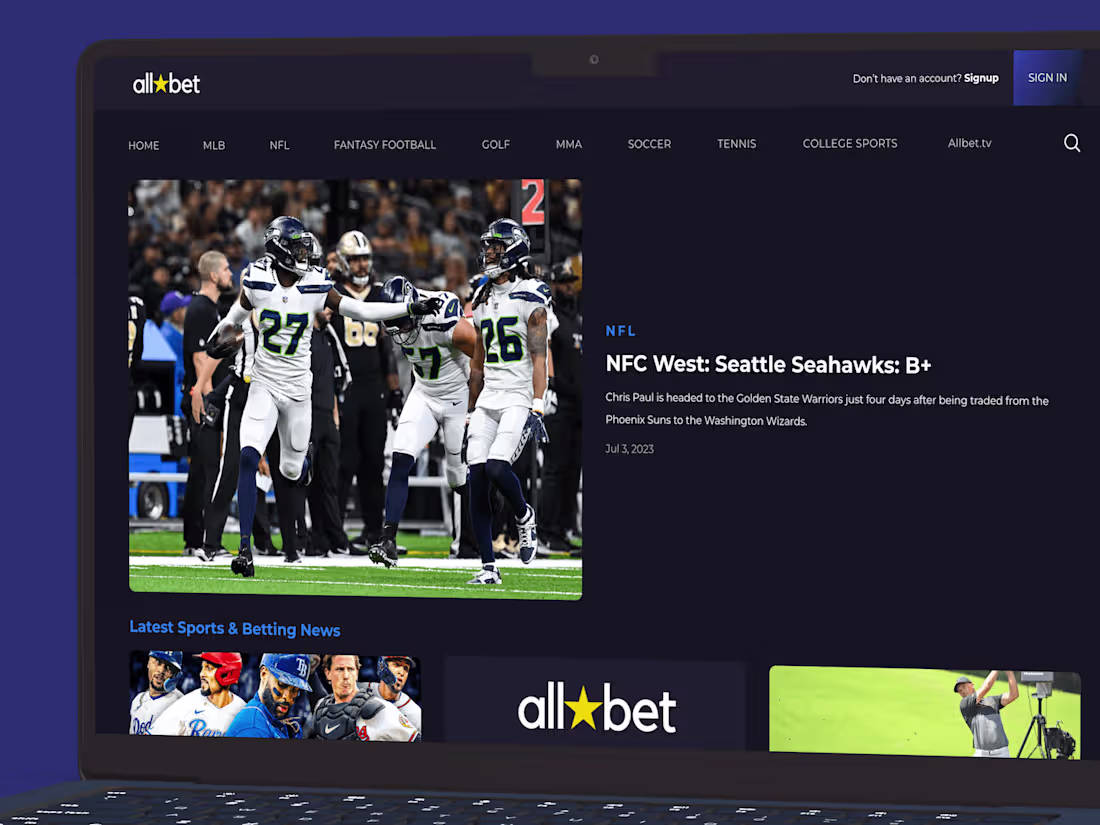 Cover image for AllBet Media Site [Framer]