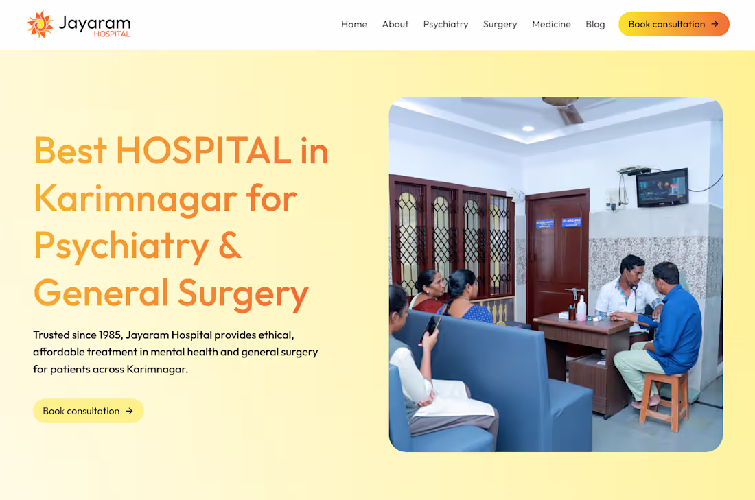 Cover image for Jayaram Hospital