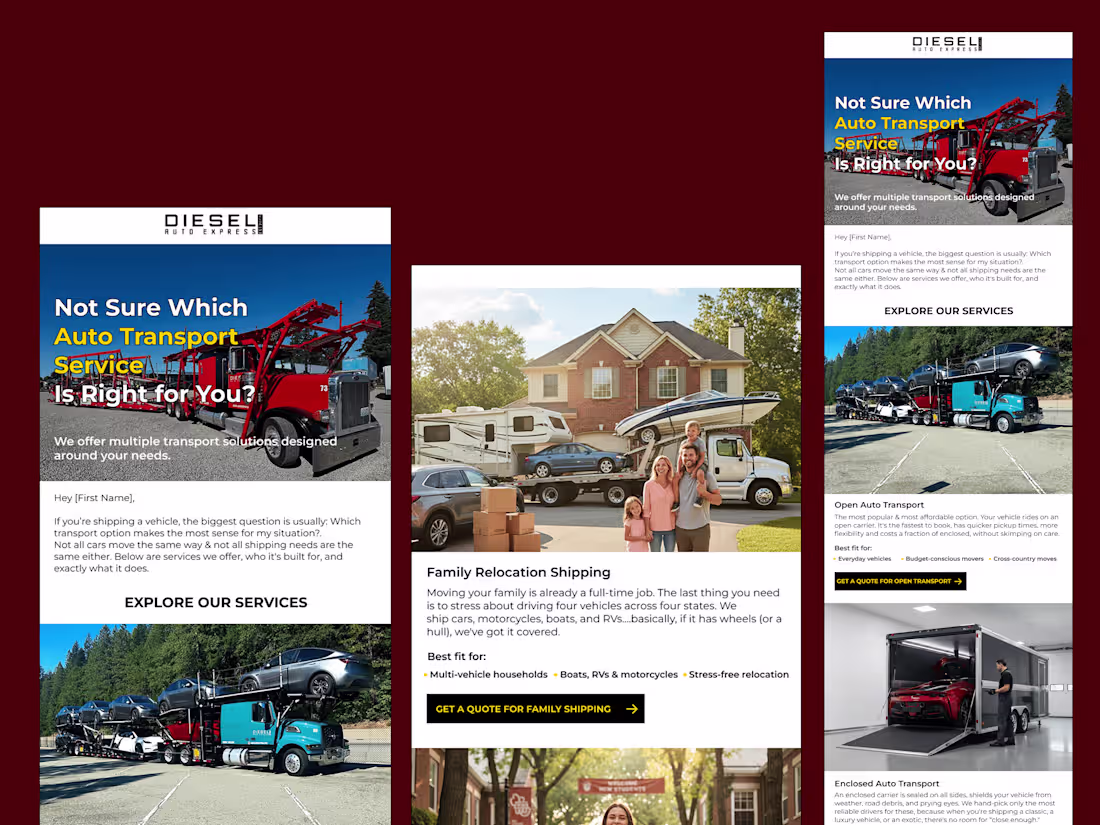 Cover image for Service Education Email for Diesel Auto Express