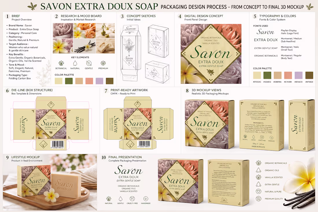 Cover image for Luxury Organic Soap Packaging Design