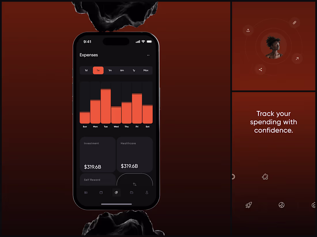 Cover image for Expense Tracker
The dark UI isn't