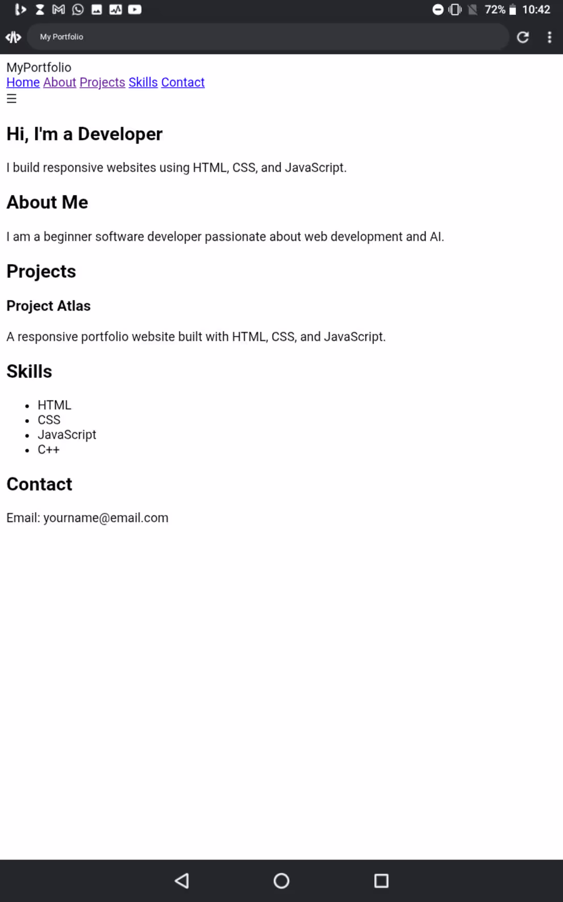 Cover image for A responsive personal portfolio website