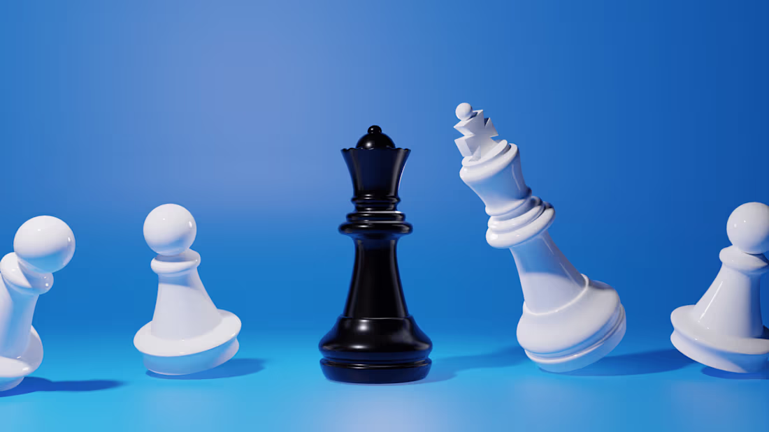 Cover image for 3d chess model render. 