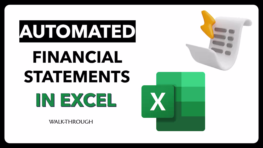 Cover image for Automated Financial Statements in Excel