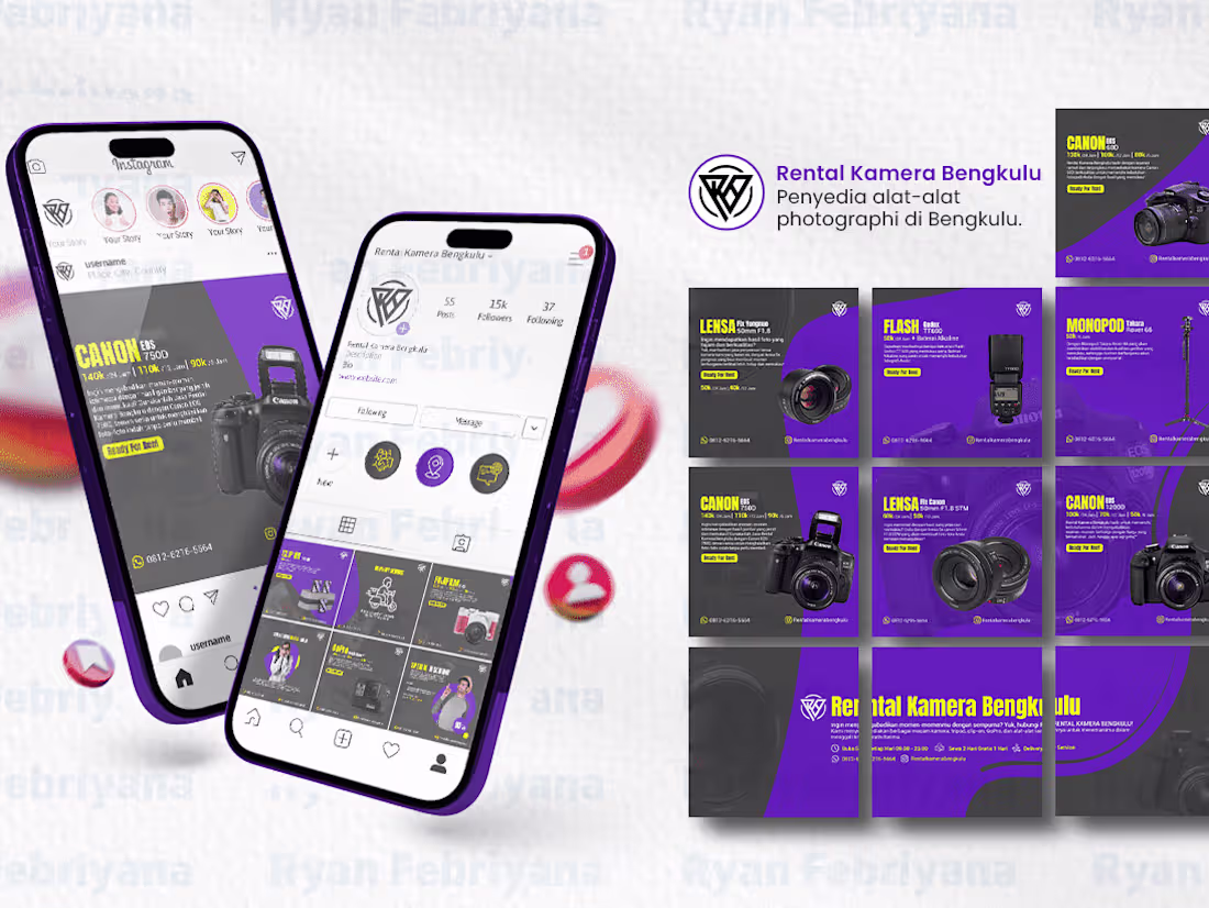 Cover image for Social Media Design Rent Kamera Bengkulu