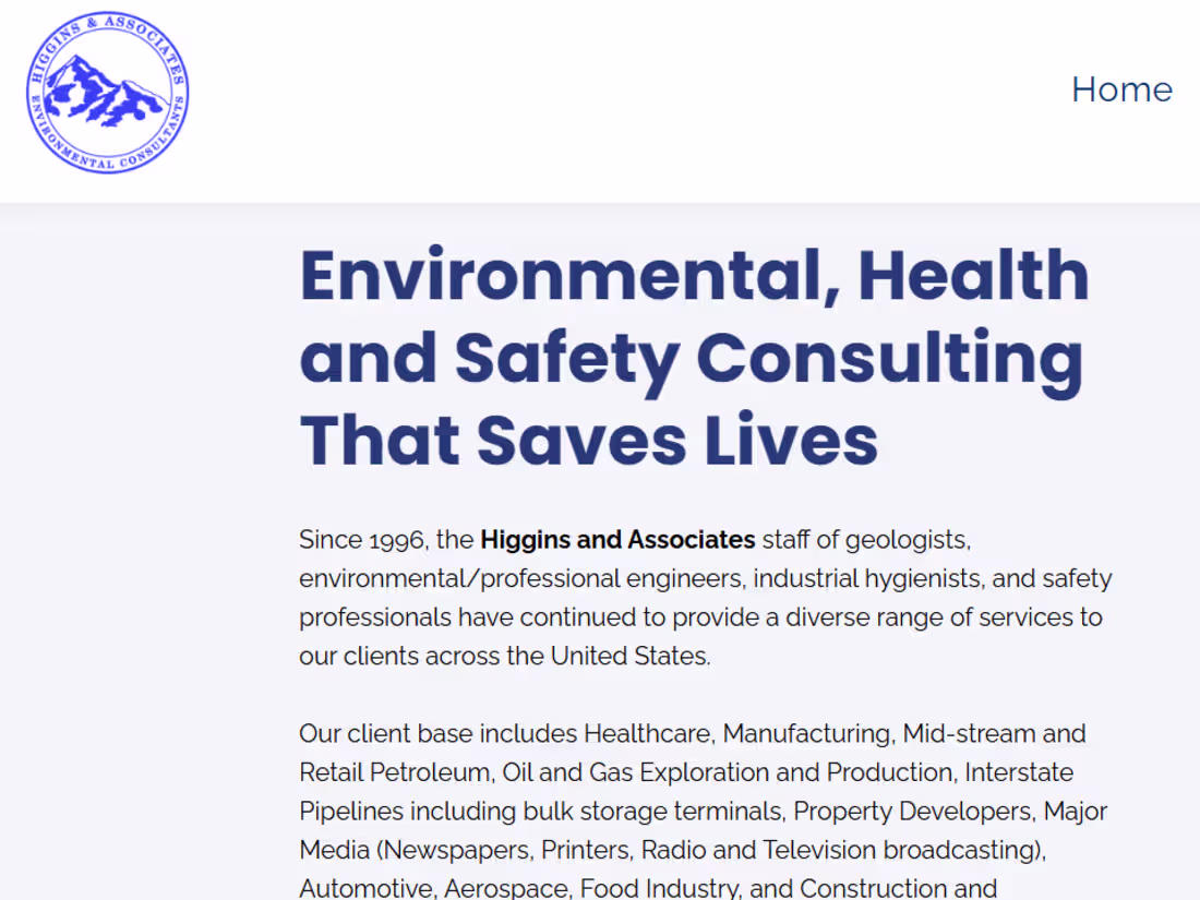 Cover image for Higgins and Associates: Best EHS Consulting Company