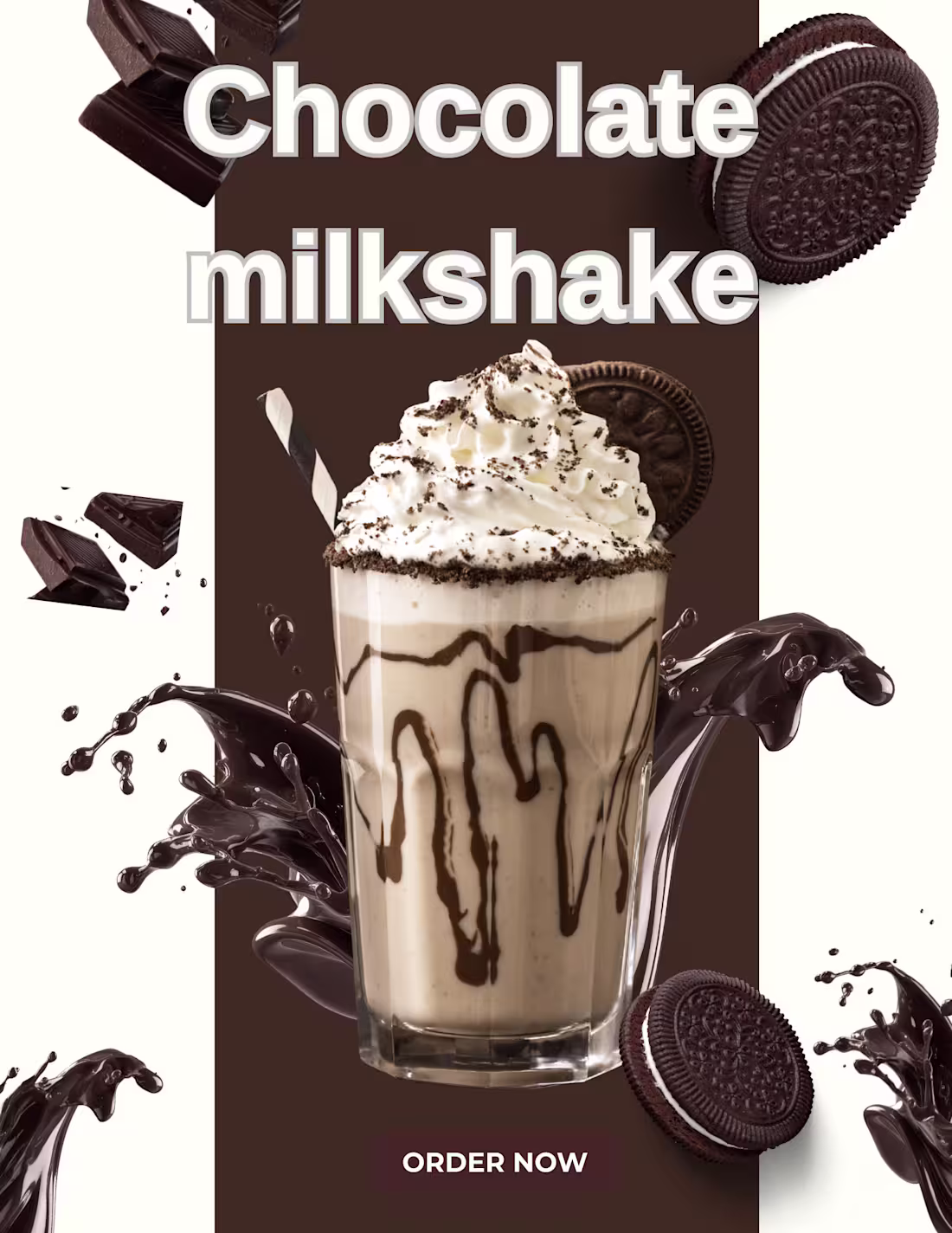 Cover image for Modern and eye-catching milkshakes flyer