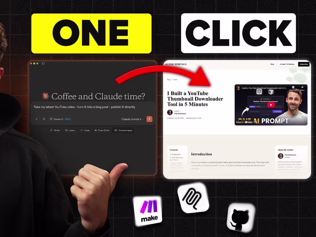 Cover image for This Automation Turns Your YouTube Videos Into Blog Posts (A...