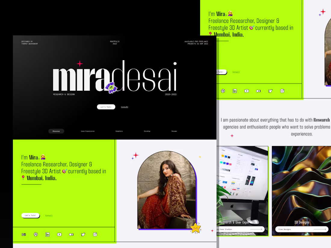 Cover image for NeoPop Portfolio Web Design - Mira Desai