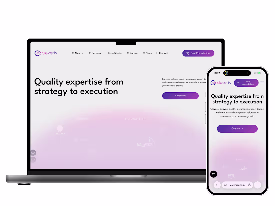 Cover image for Cleverix.com | IT outsourcing | Design, Webflow development