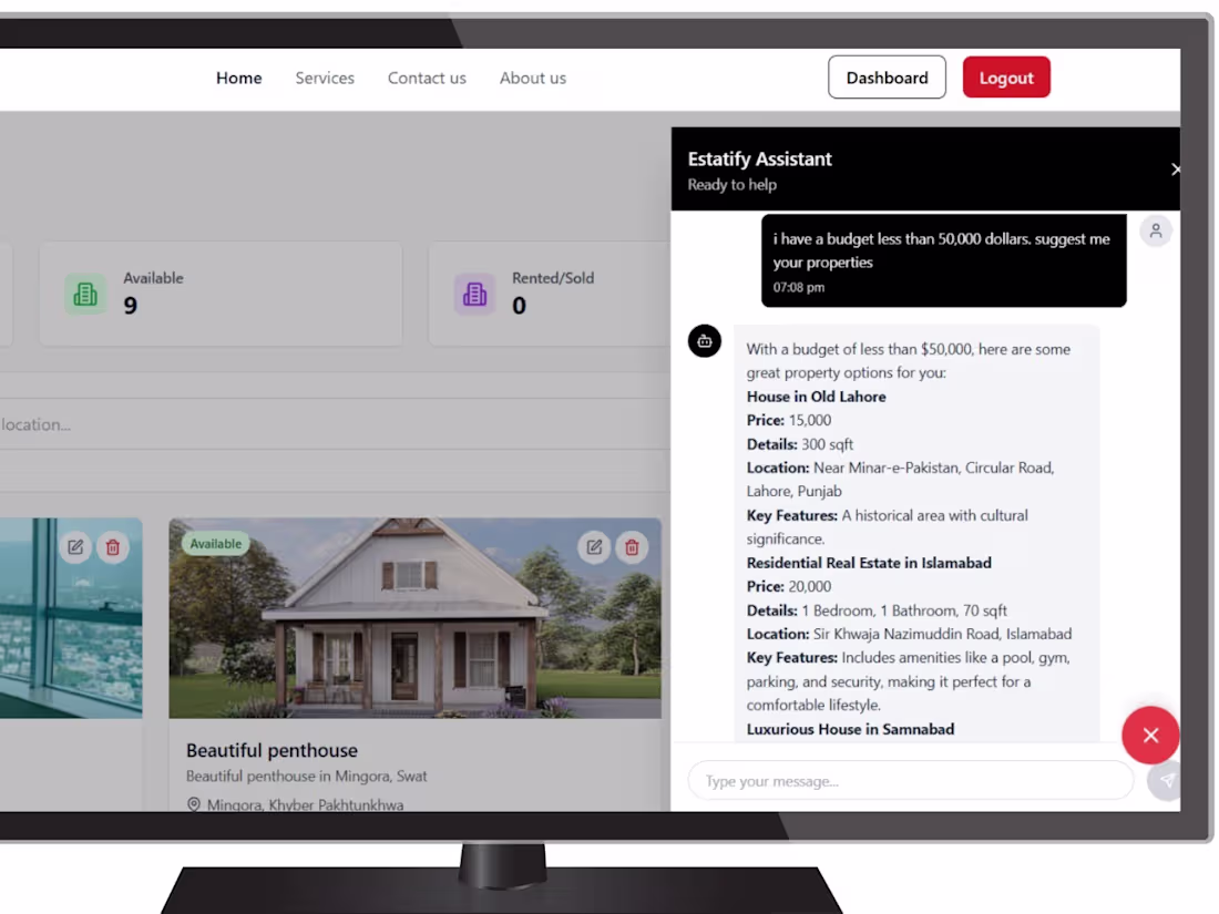 Cover image for Advanced Real Estate RAG Chatbot
