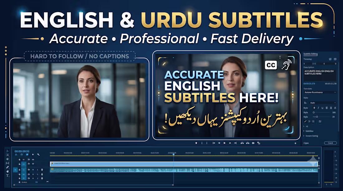 Cover image for  make accurate subtitles or closed caption to your video