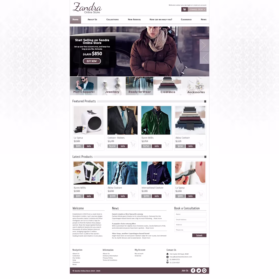 Cover image for Sandra Online Store – Full-Stack
