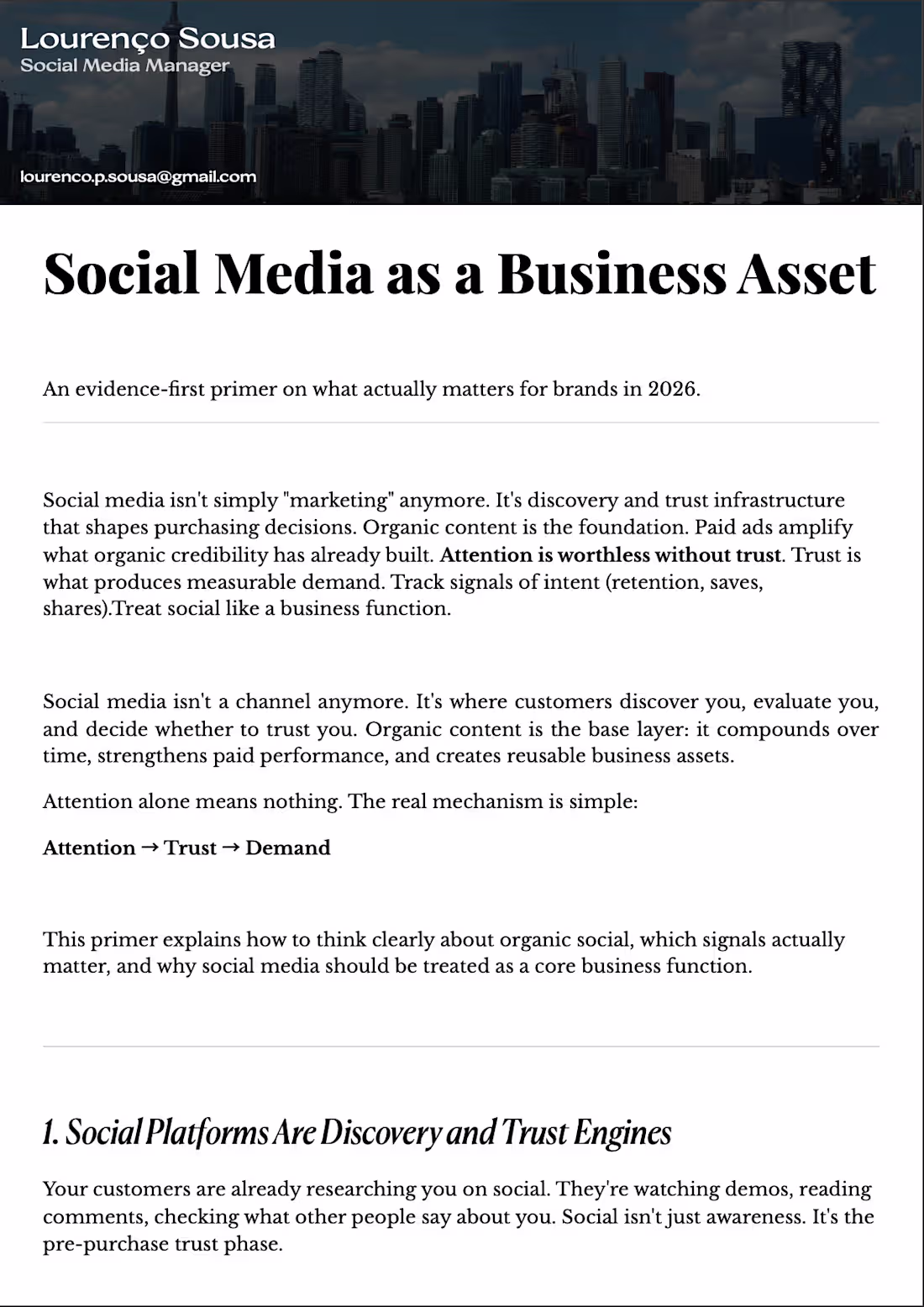 Cover image for Social Media as a Business Asset is a short strategic primer...