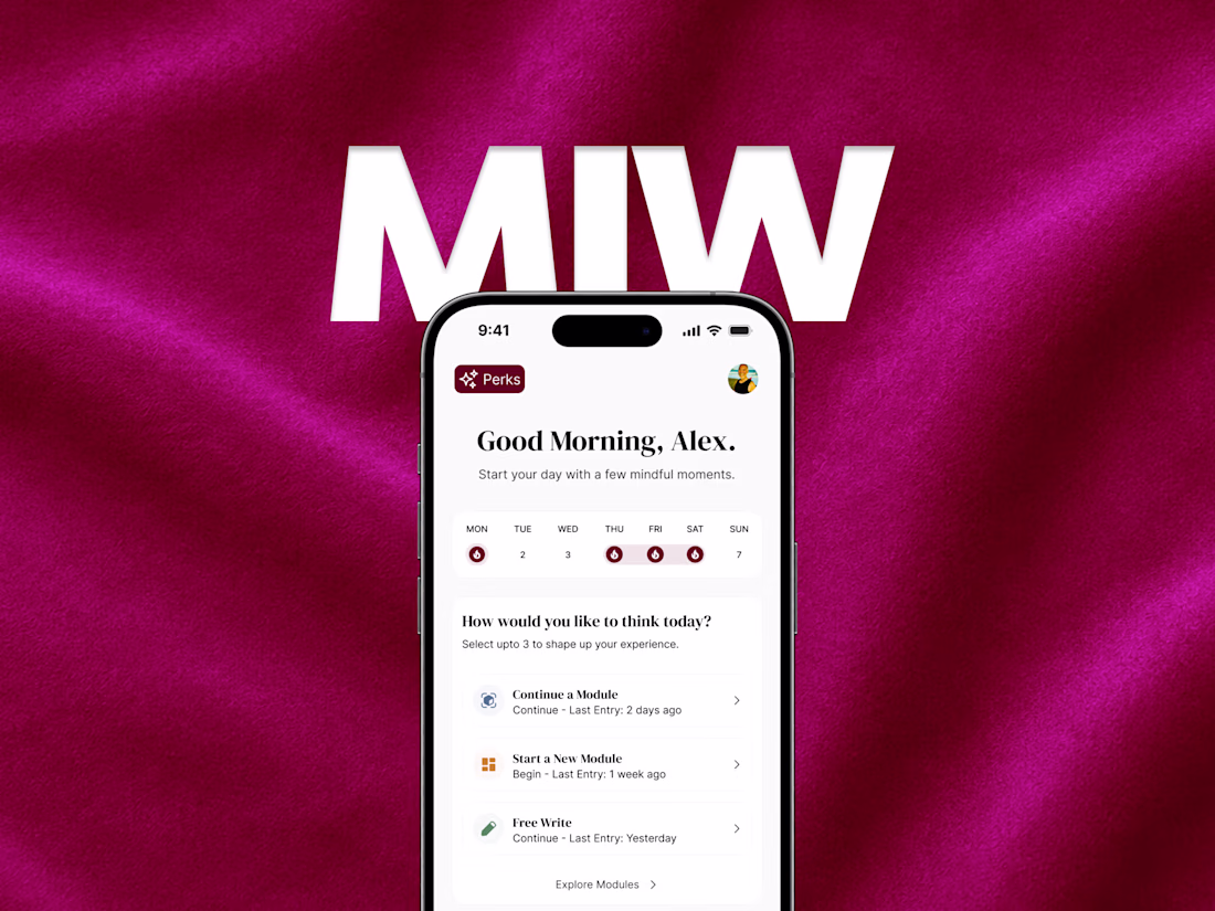 Cover image for Move Into Words — UX Design for a Mood-Based Journaling App