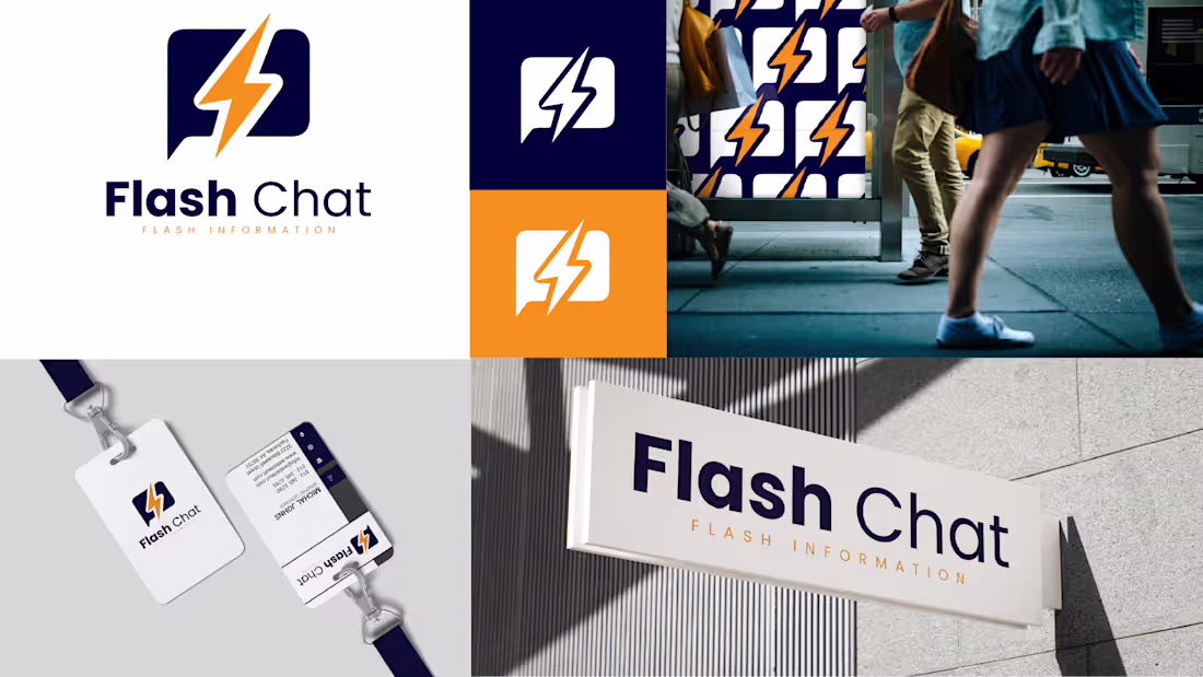 Cover image for A bold, modern logo for Flash Chat—built for fast and seamle...