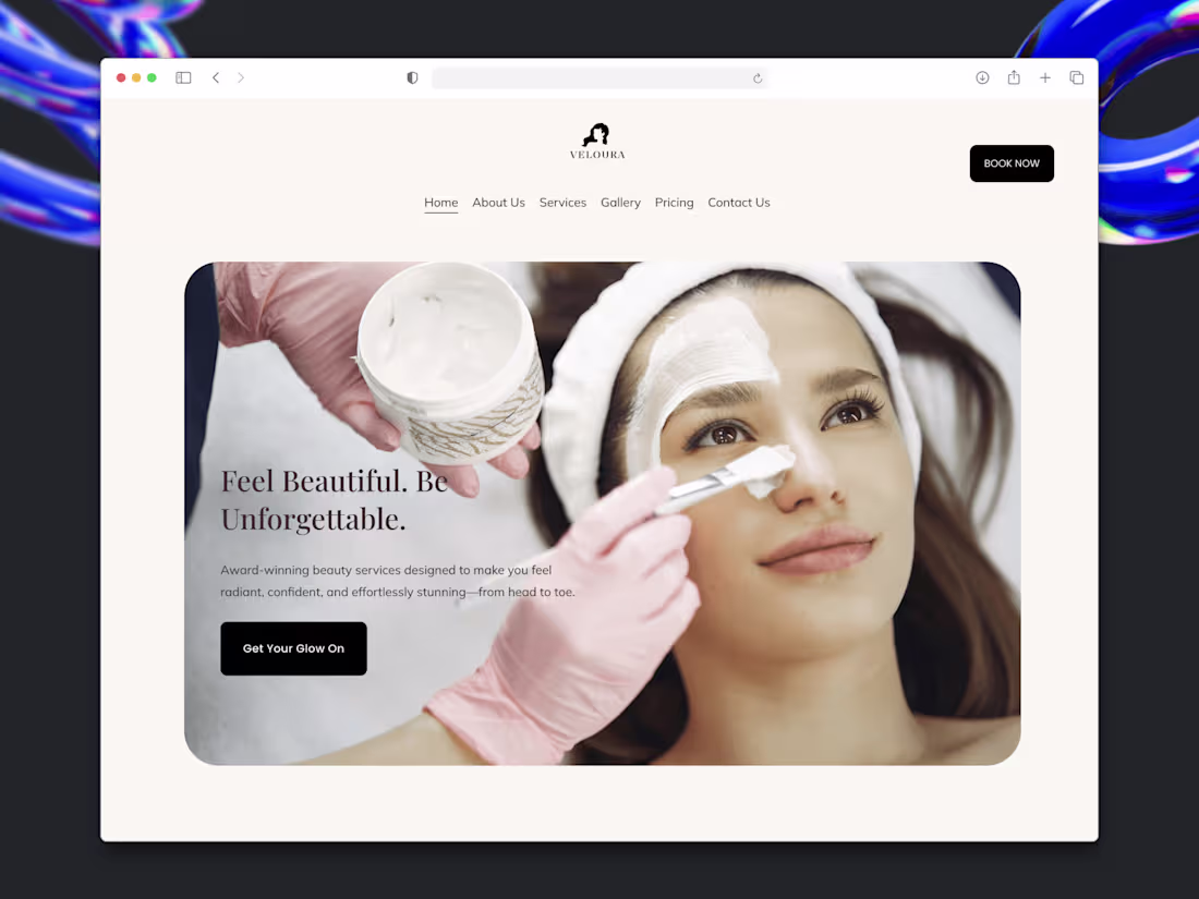 Cover image for Veloura Squarespace Website Design