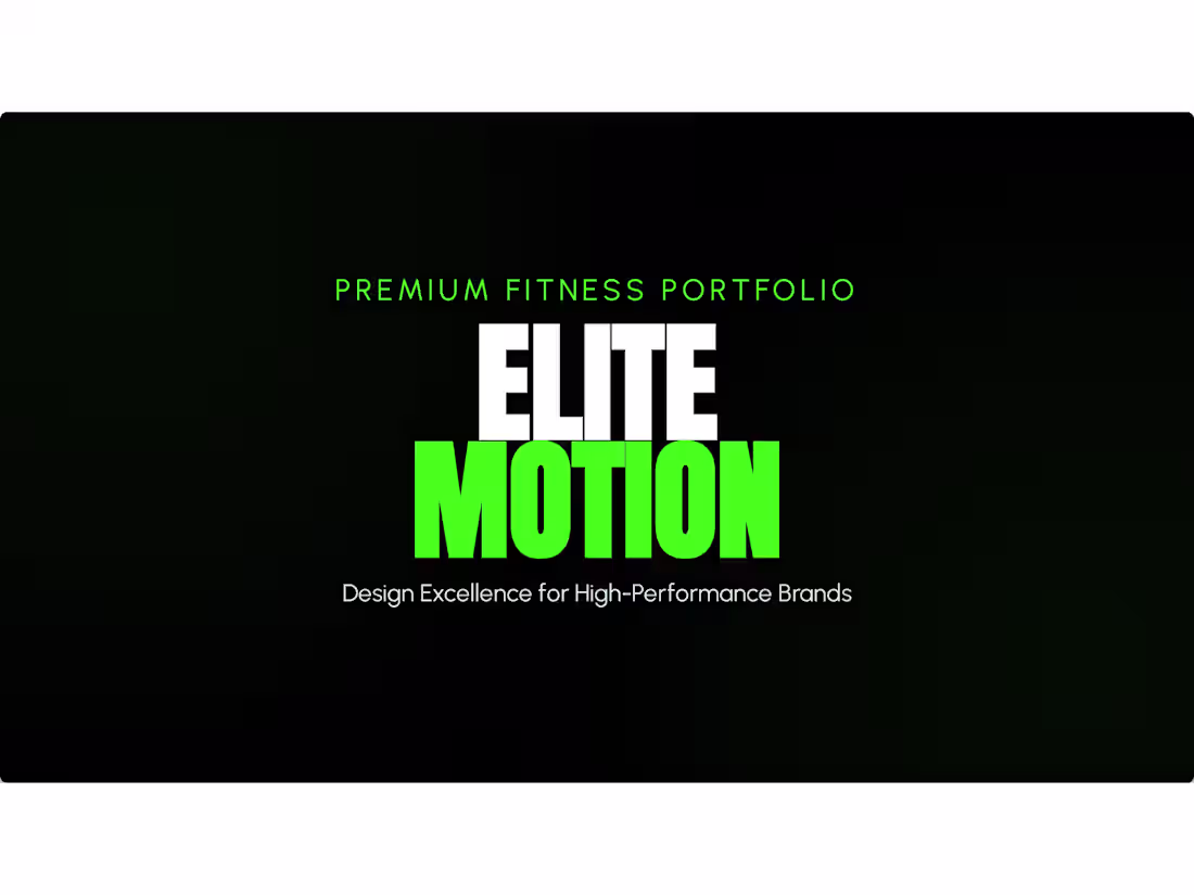 Cover image for The 'ELITE MOTION' project is