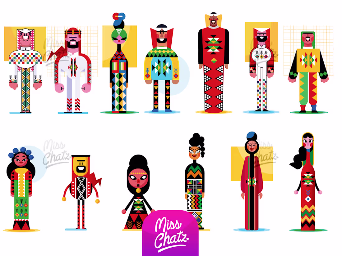 Cover image for Geometric Saudi Character Design
