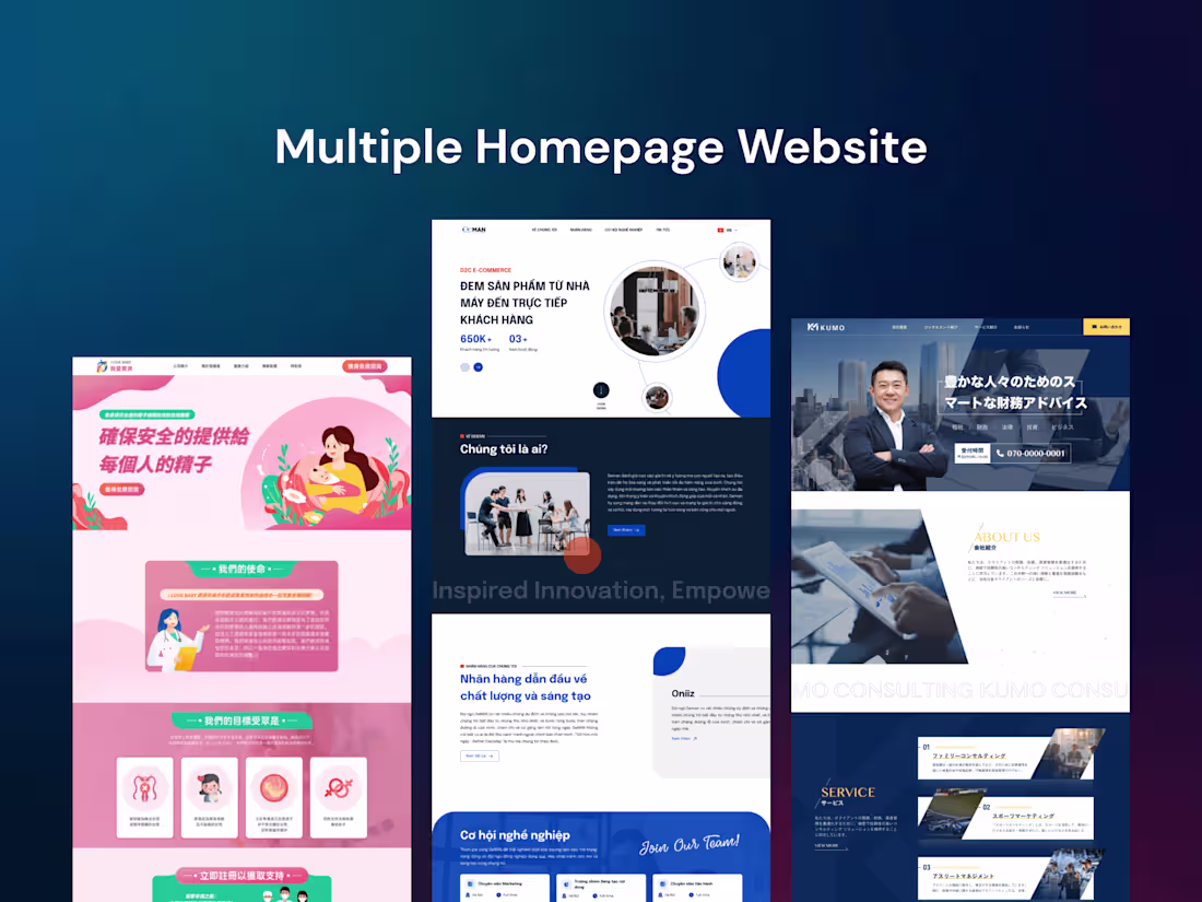 Cover image for Multiple Homepage Website 