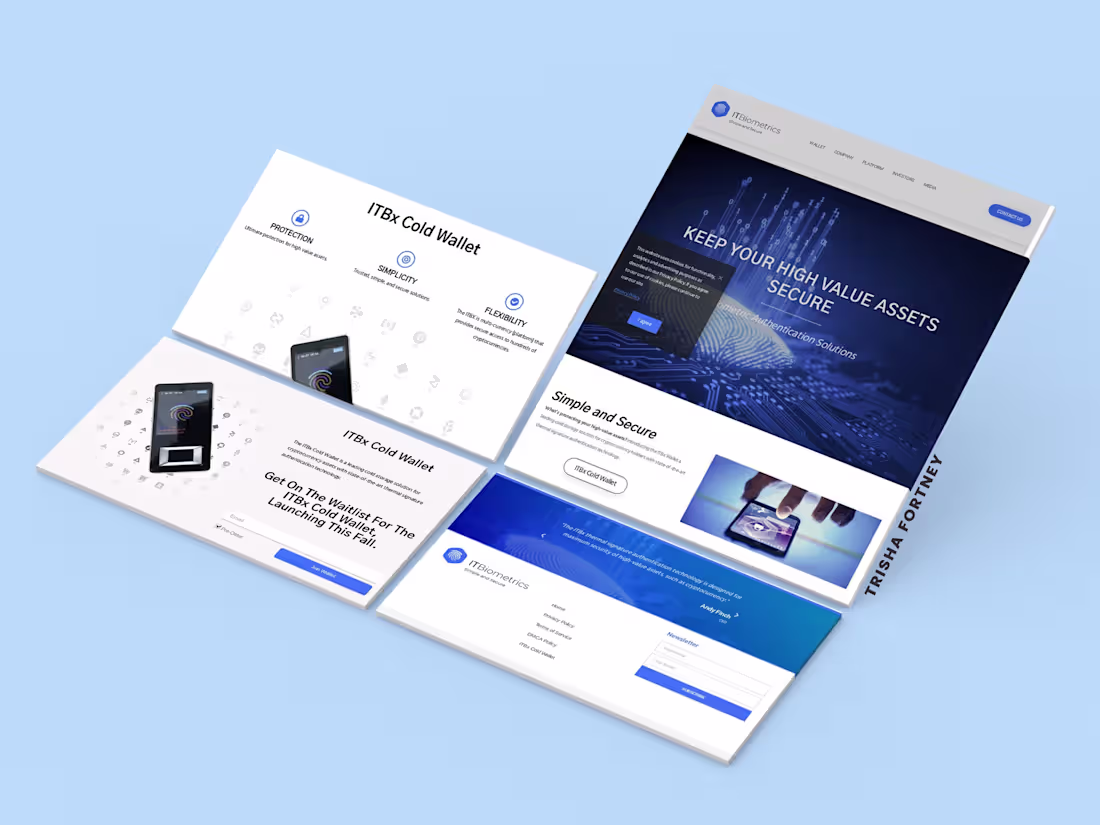 Cover image for ITBiometrics Website Mockup + Development
