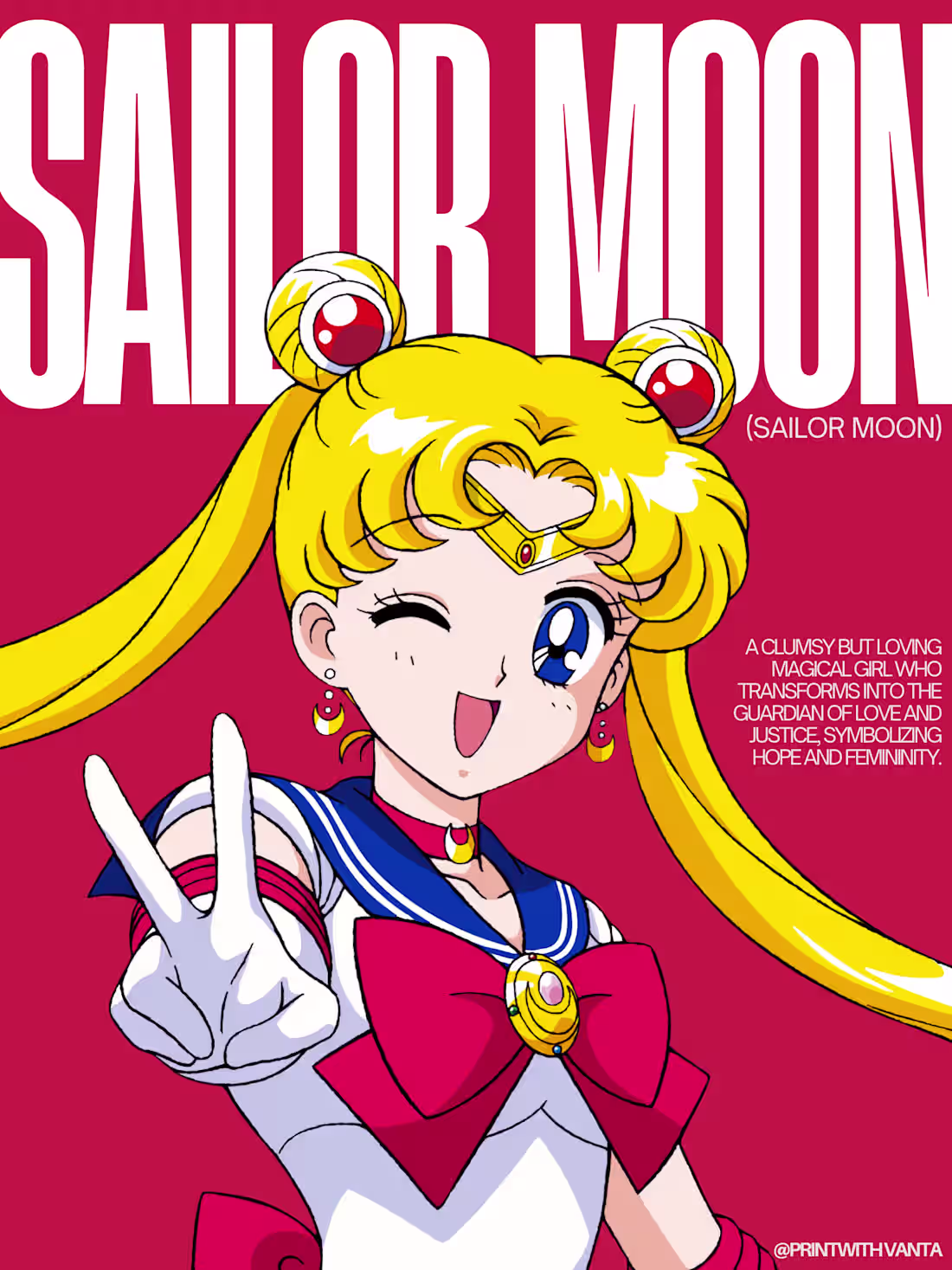 Cover image for ✦ Editorial-style Sailor Moon poster