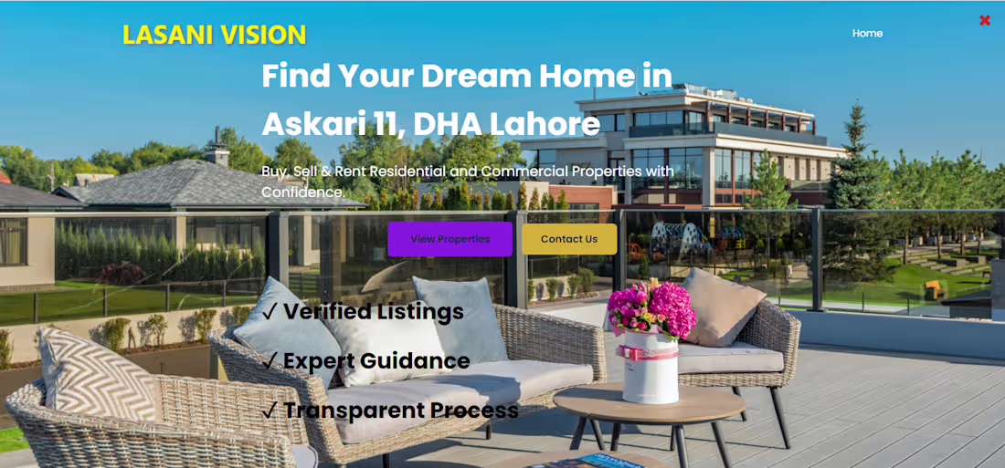 Cover image for Landing page of Real Estate