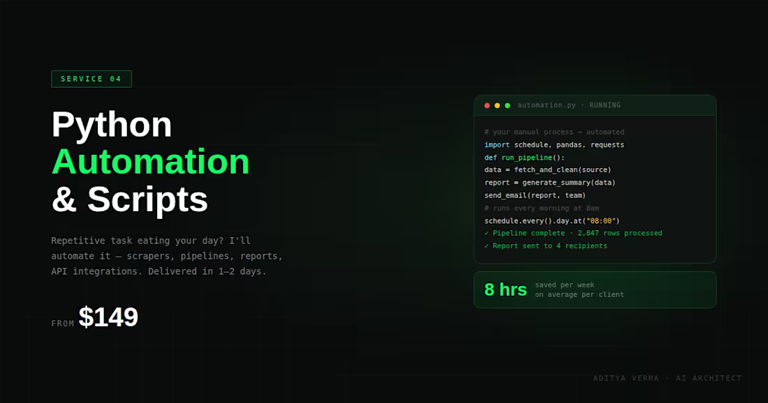 Cover image for Python Automation, Script or Data Pipeline