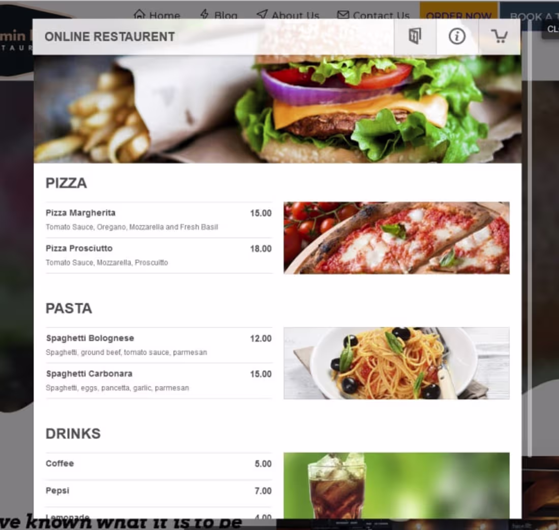 Cover image for I will online food ordering restaurant website in WordPress
