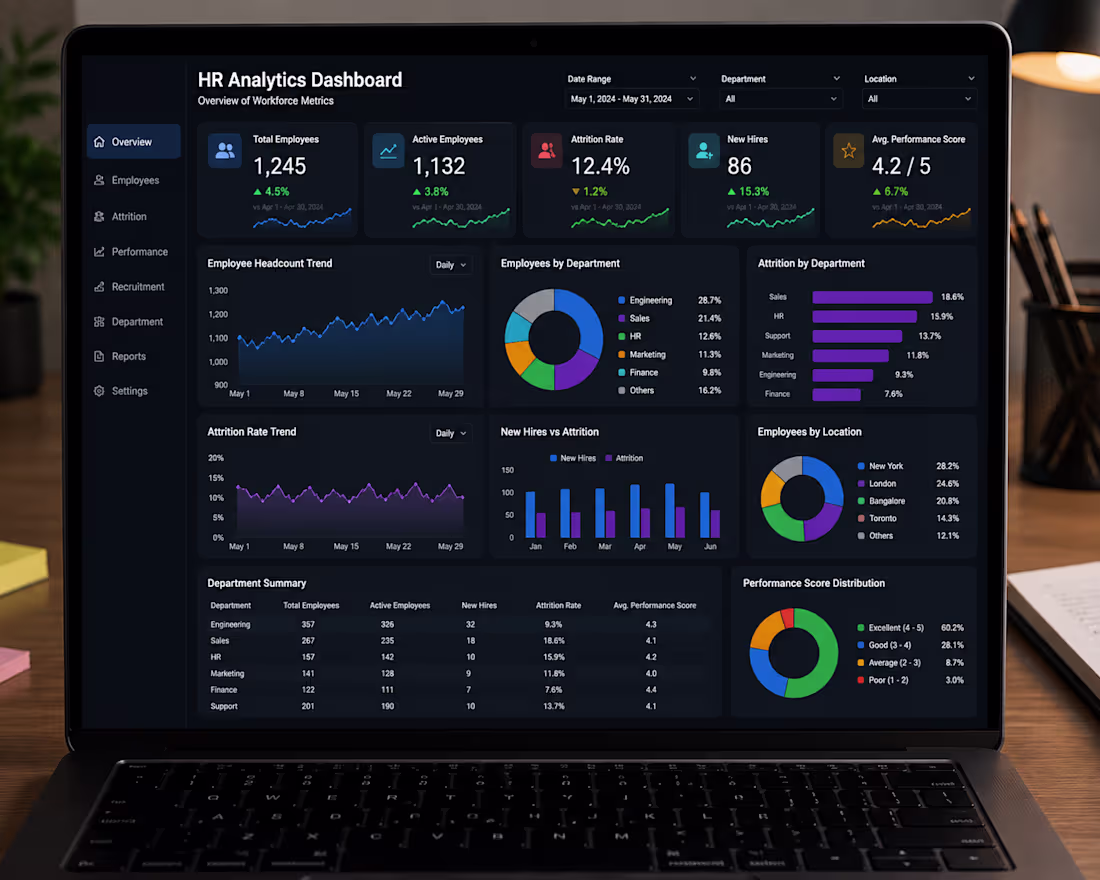 Cover image for Built an interactive HR Analytics