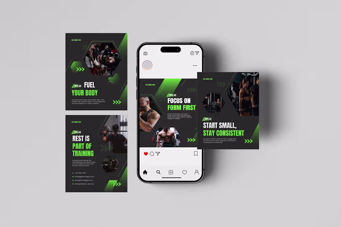 Cover image for Premium Fitness Social Media Branding & Motion Suite