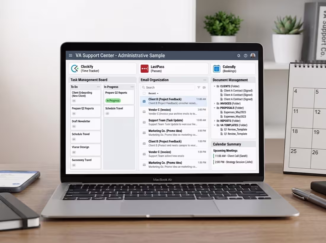 Cover image for Title: Virtual Assistant Administrative Support