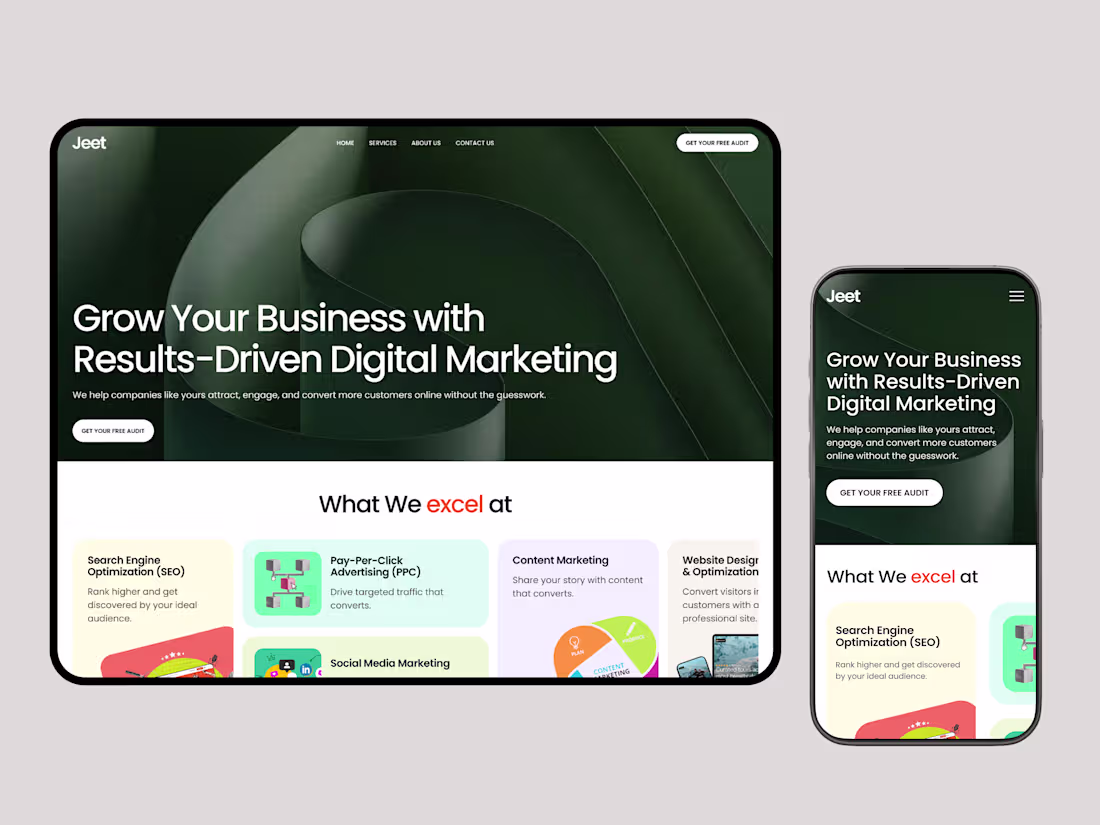 Cover image for Marketing Website UI UX Design | Conversion Focused Design