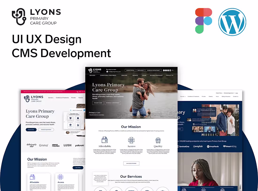 Cover image for Lyons Primary Healthcare Website Design & Development