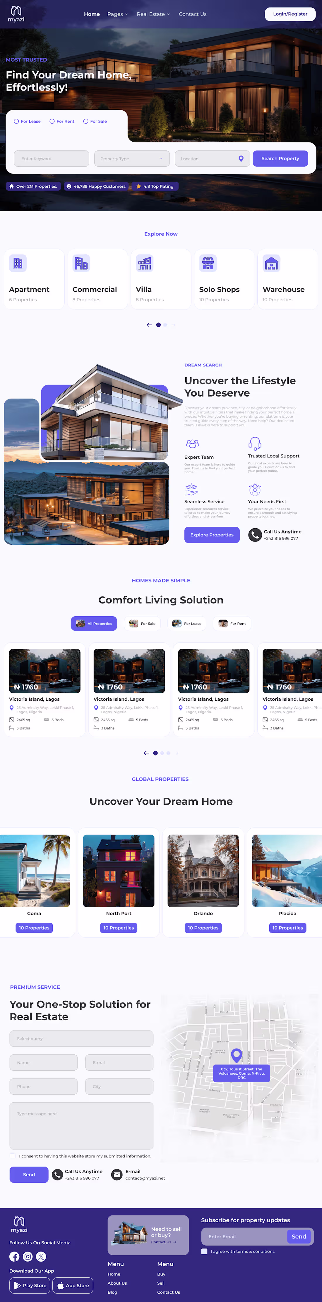 Cover image for Myazi Real Estate Website Design